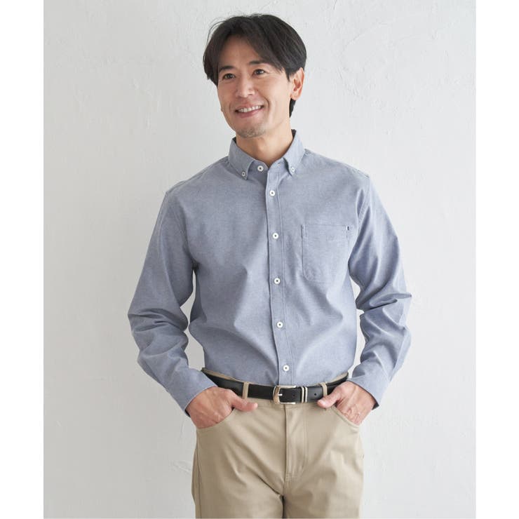 イージーケアソフトOXスイスカラーボタンダウンシャツ | ikka  | 詳細画像25 