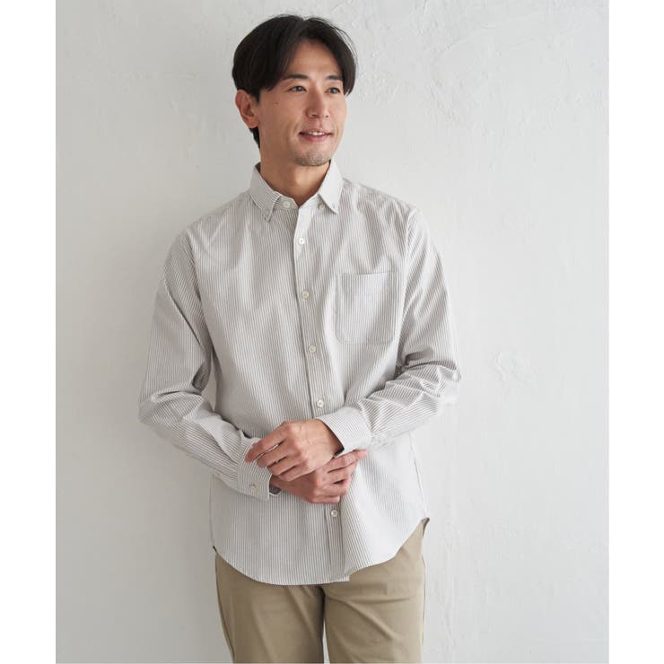 イージーケアソフトOXスイスカラーボタンダウンシャツ | ikka  | 詳細画像27 