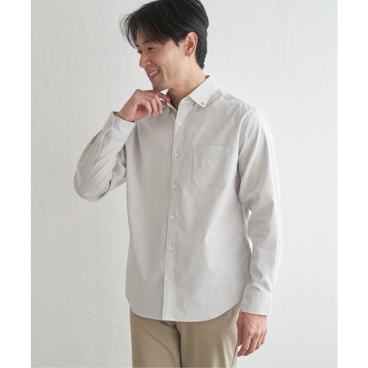 イージーケアソフトOXスイスカラーボタンダウンシャツ | ikka  | 詳細画像28 