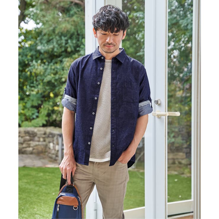 【吸水速乾】フレンチリネンMIX袖2WAYシャツ | ikka  | 詳細画像4 