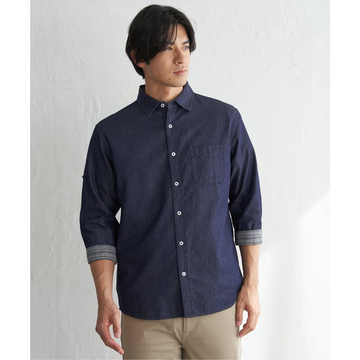 【吸水速乾】フレンチリネンMIX袖2WAYシャツ | ikka  | 詳細画像8 