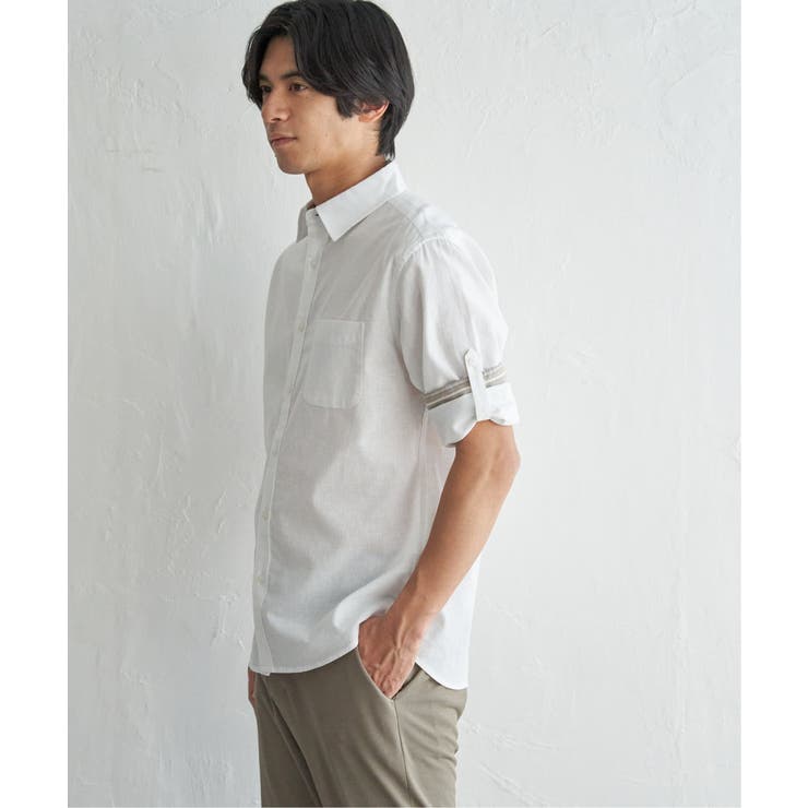 【吸水速乾】フレンチリネンMIX袖2WAYシャツ | ikka  | 詳細画像11 
