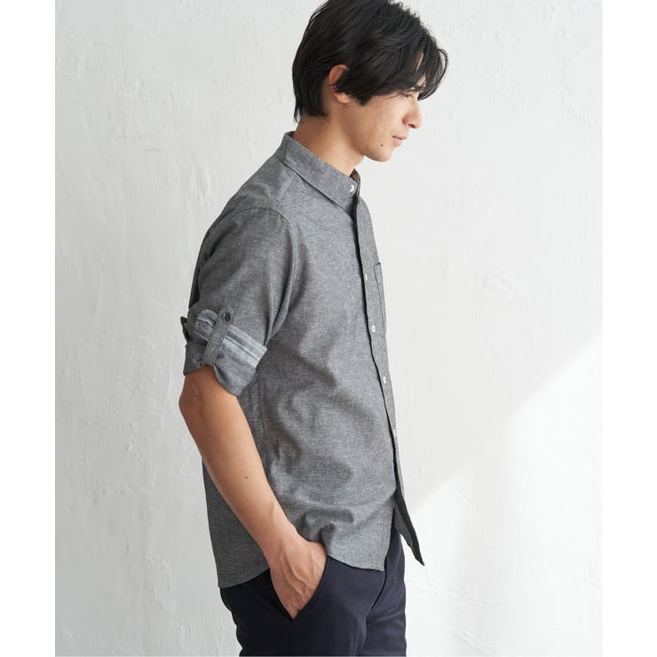 【吸水速乾】フレンチリネンMIX袖2WAYシャツ | ikka  | 詳細画像13 