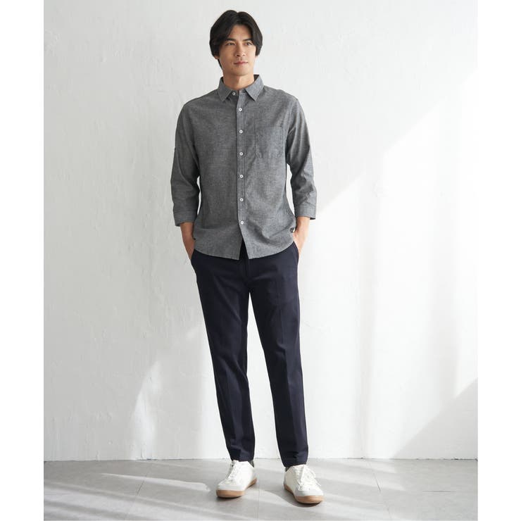 【吸水速乾】フレンチリネンMIX袖2WAYシャツ | ikka  | 詳細画像14 