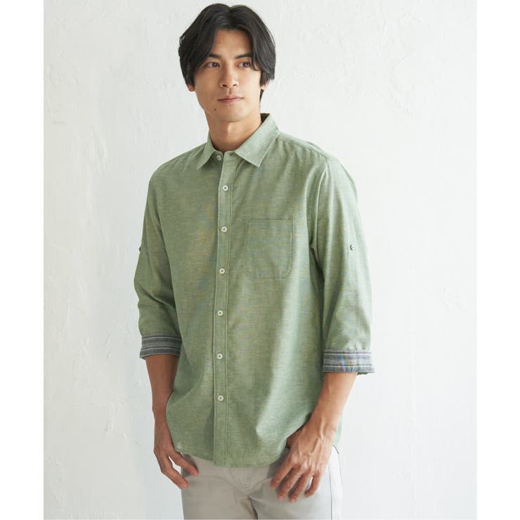 【吸水速乾】フレンチリネンMIX袖2WAYシャツ | ikka  | 詳細画像22 