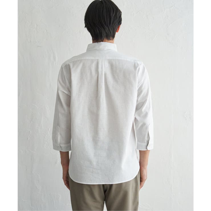 【吸水速乾】フレンチリネンMIX袖2WAYシャツ | ikka  | 詳細画像30 