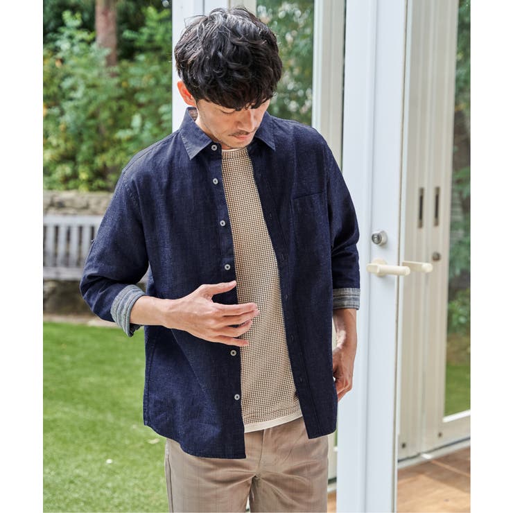 【吸水速乾】フレンチリネンMIX袖2WAYシャツ | ikka  | 詳細画像2 
