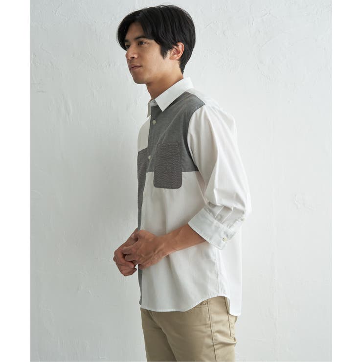 【MonoMax × 小泉孝太郎】7分袖冷感ブロックスシャツ「小泉孝太郎さん着用… | ikka  | 詳細画像12 