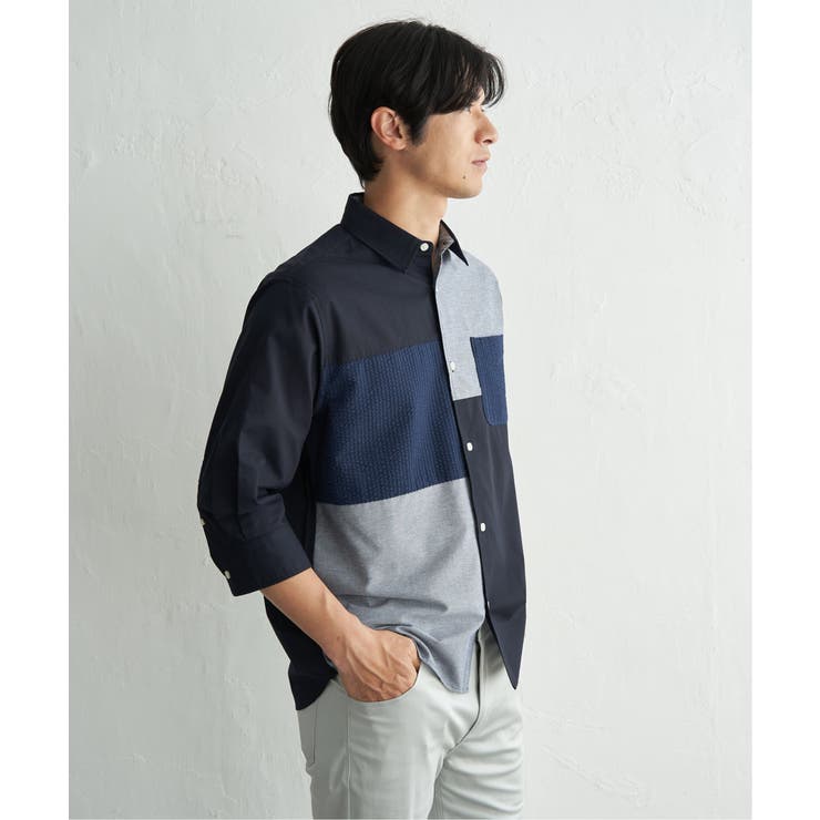 【MonoMax × 小泉孝太郎】7分袖冷感ブロックスシャツ「小泉孝太郎さん着用… | ikka  | 詳細画像20 