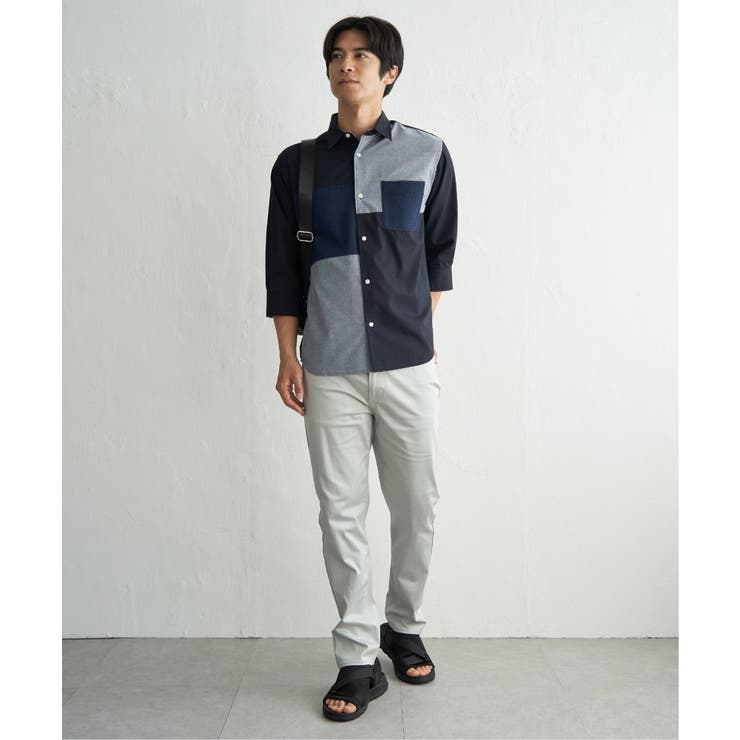 【MonoMax × 小泉孝太郎】7分袖冷感ブロックスシャツ「小泉孝太郎さん着用… | ikka  | 詳細画像21 