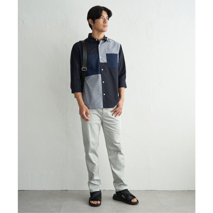 【MonoMax × 小泉孝太郎】7分袖冷感ブロックスシャツ「小泉孝太郎さん着用… | ikka  | 詳細画像22 