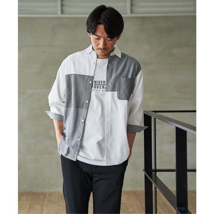 【MonoMax × 小泉孝太郎】7分袖冷感ブロックスシャツ「小泉孝太郎さん着用… | ikka  | 詳細画像4 