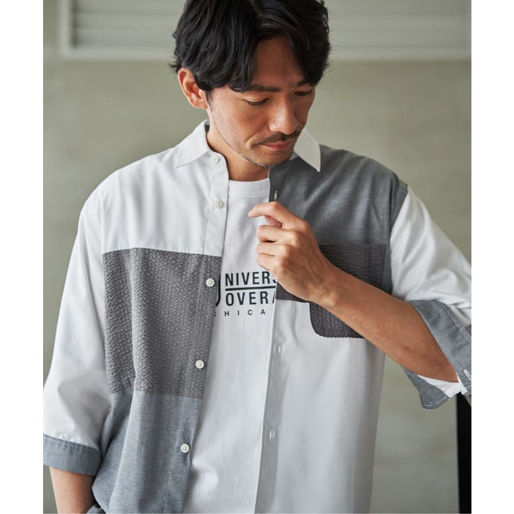 【MonoMax × 小泉孝太郎】7分袖冷感ブロックスシャツ「小泉孝太郎さん着用… | ikka  | 詳細画像6 
