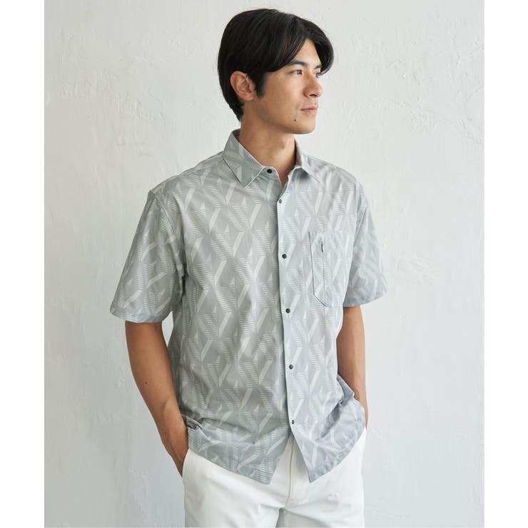 ライトグレー | 【接触冷感】GOKU楽 AIR冷感シャツ【セットアップ対応】 | ikka 