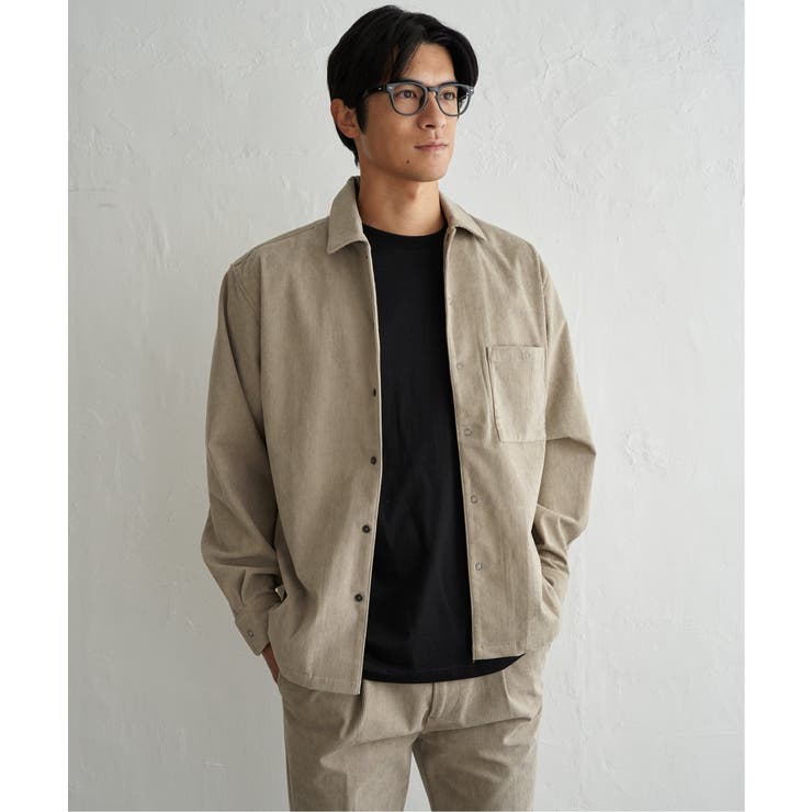 グレージュ | 【セットアップ対応】ストレッチコールシャウター | ikka 