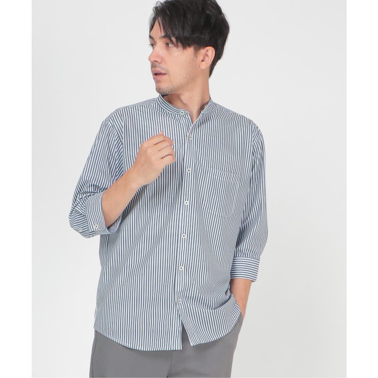 7分袖イージーケアバンドカラーシャツ 品番 Ikaw Ikka イッカ のメンズファッション通販 Shoplist ショップリスト