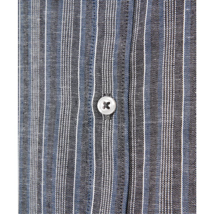 【吸水速乾】フレンチリネンMIX袖2WAYストライプシャツ | ikka  | 詳細画像25 