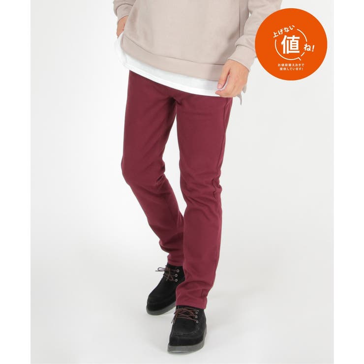 ボルドー | 【接触温感】GOKU楽パンツ EASY STRETCH 起毛5ポケット | ikka 