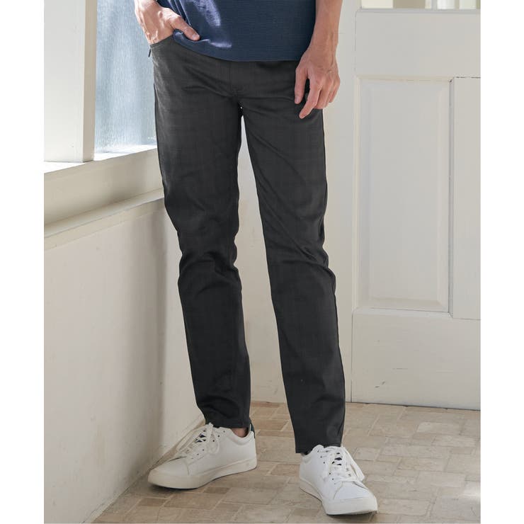 【接触冷感】接触冷感チェック5ポケットパンツ | ikka  | 詳細画像2 