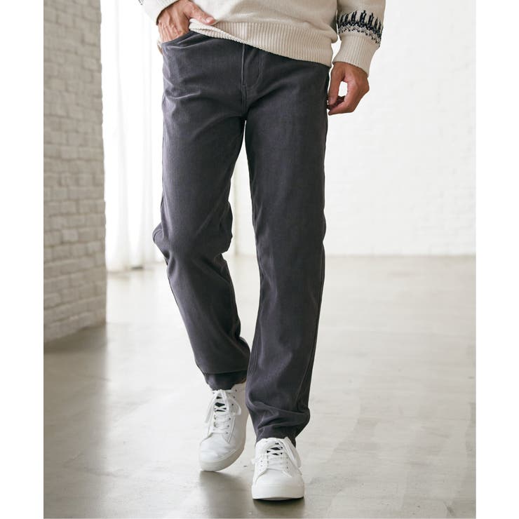 チャコール | GOKU楽パンツ EASY STRETCH コーデュロイ5P | ikka 