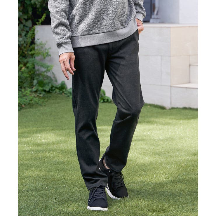 チャコール | GOKU楽パンツ EASY STRETCH 起毛チェック5P | ikka 