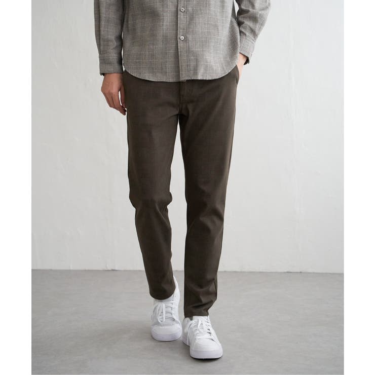 ブラウン | GOKU楽パンツ EASY STRETCH 起毛チェック5P | ikka 