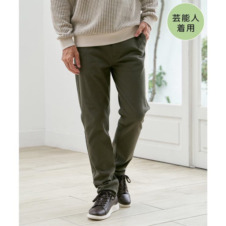 オリーブ | 【芸能人着用】GOKU楽パンツ EASY STRETCH 起毛5ポケット | ikka 