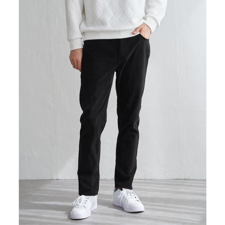 ブラック | GOKU楽パンツ EASY STRETCHコール5P | ikka 