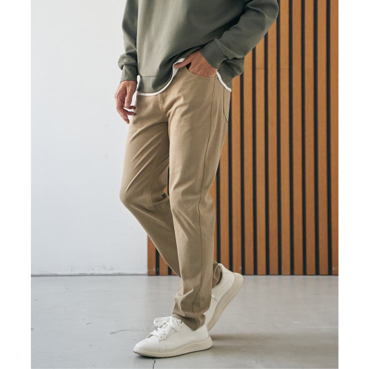 ベージュ | GOKU楽パンツ EASY STRETCHチェック5P | ikka 