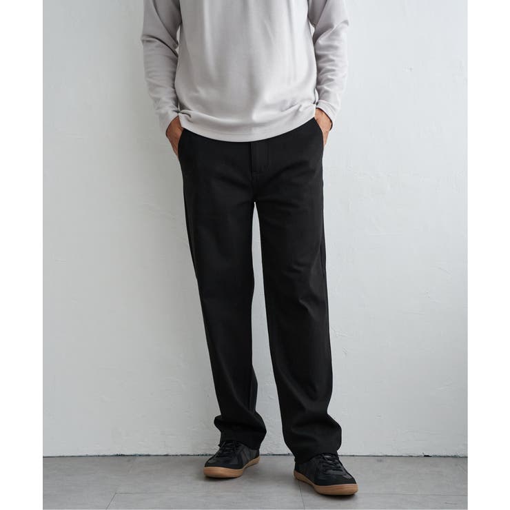 ブラック | GOKU楽パンツ EASY STRETCH 起毛リラックス5Pパンツ | ikka 