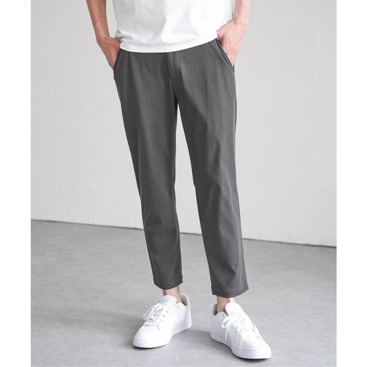 チャコール | 【接触冷感】GOKU楽パンツ EASY STRETCH 冷感アンクル | ikka 