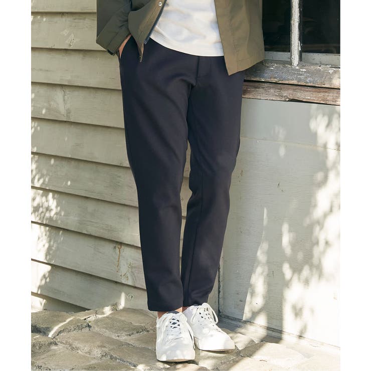 ネイビー | 【接触冷感】GOKU楽パンツ EASY STRETCH 冷感アンクル | ikka 