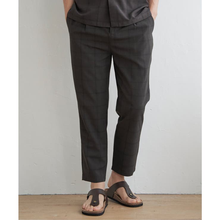 チャコール | 【セットアップ対応】Reflax(R) リラックスイージーアンクルパンツ | ikka 