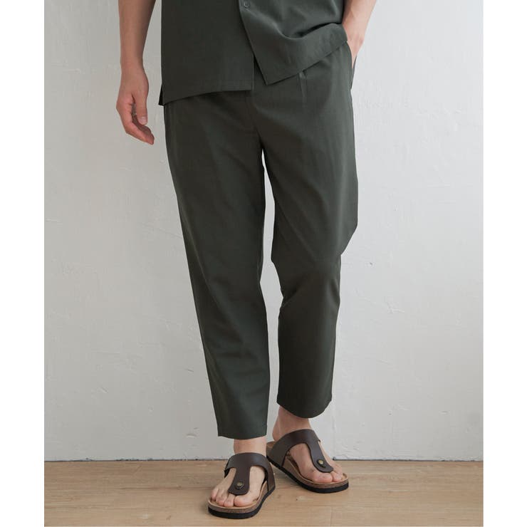 グリーン | 【セットアップ対応】Reflax(R) リラックスイージーアンクルパンツ | ikka 