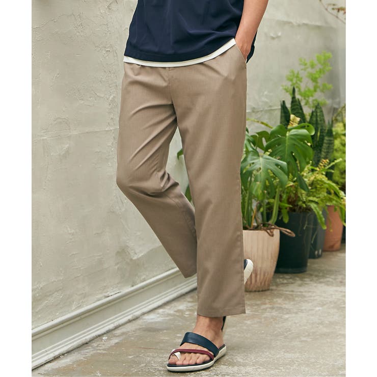 ベージュ | 【セットアップ対応】Reflax(R) リラックスイージーアンクルパンツ | ikka 