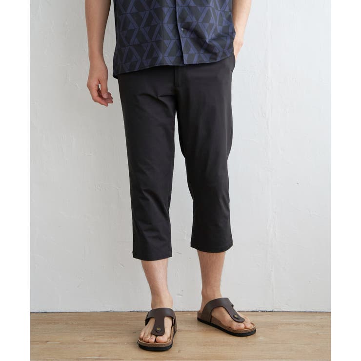 ブラック | 【吸水速乾】GOKU楽AIRクロップドパンツ | ikka 