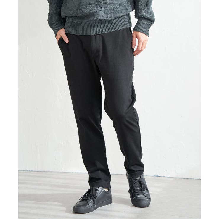 ブラック | GOKU楽パンツ EASY STRETCH テーパード | ikka 
