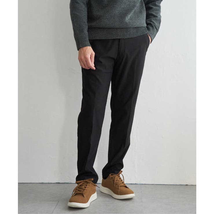ブラック | GOKU楽パンツ EASY STRETCH テーパード | ikka 