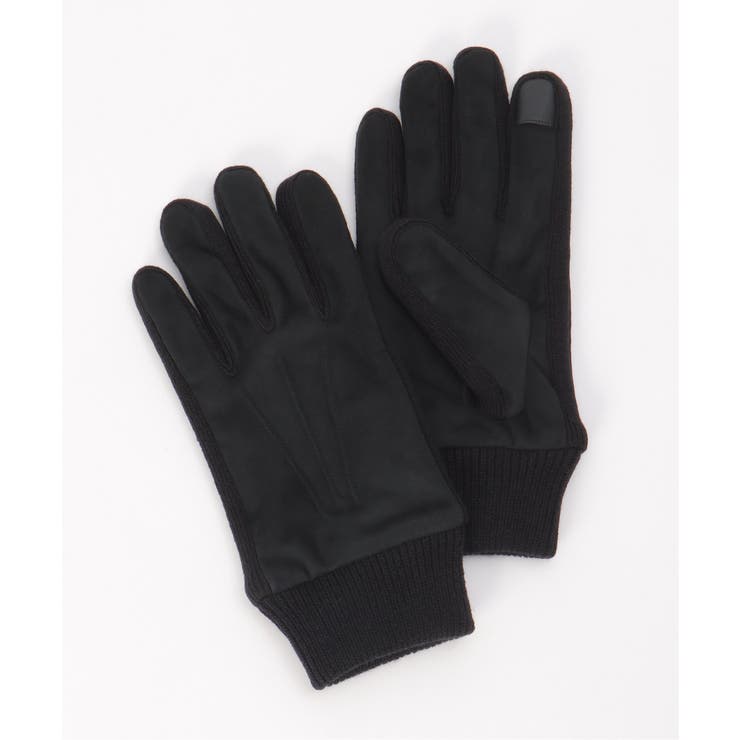 ブラック | スエードタッチグローブ | ikka 