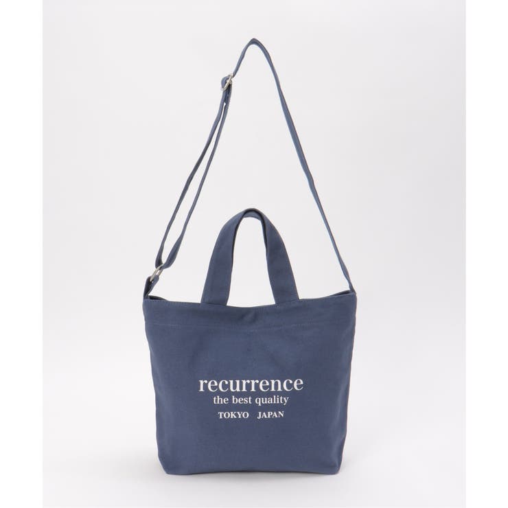 ミディブルー | 2WAYキャンンバスミニトートバッグ | ikka 