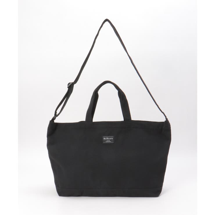 ブラック | キャンバス2WAY ZIPショルダーバッグ | ikka 