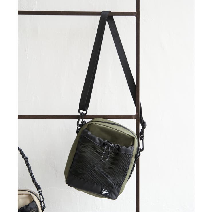 カーキ | 【WEB限定】KiU パラコードメッシュポケット【撥水／防水】 | ikka 