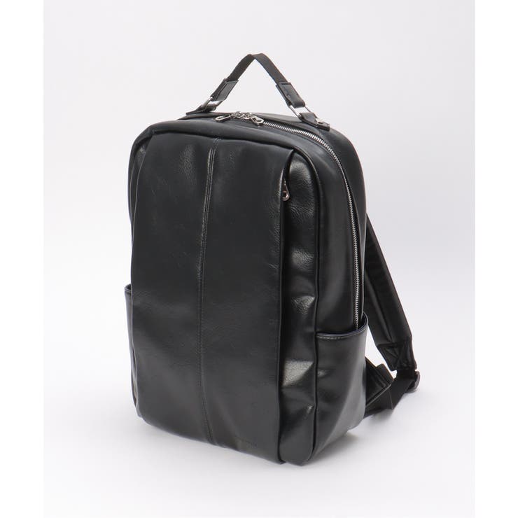 ブラック | GPレザータッチバックパック | ikka 