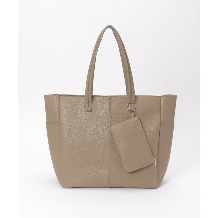 ベージュ | シュリンクジップトートバッグ | ikka 