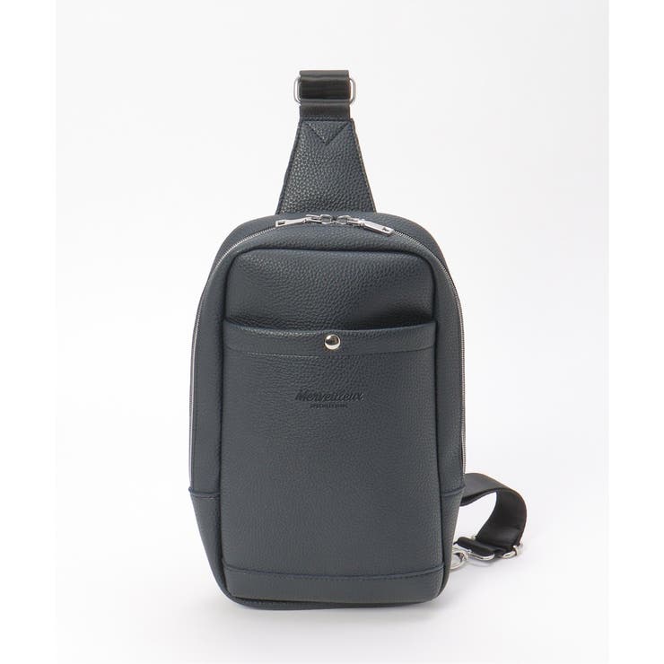 ネイビーブルー | シュリンクボディバッグ | ikka 