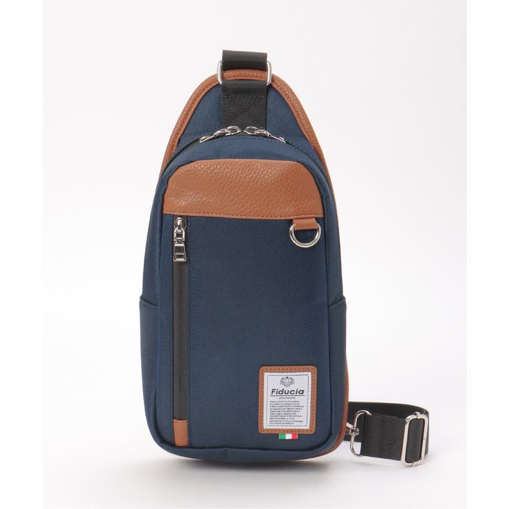 ネイビーブルー | 配色切り替えボディバッグ | ikka 