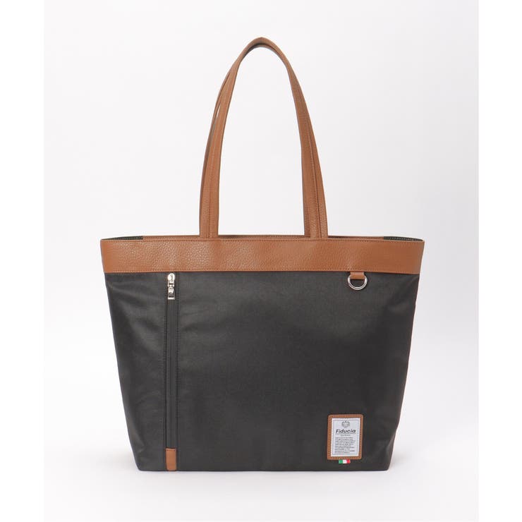 ブラック | 配色切り替えトートバッグ | ikka 