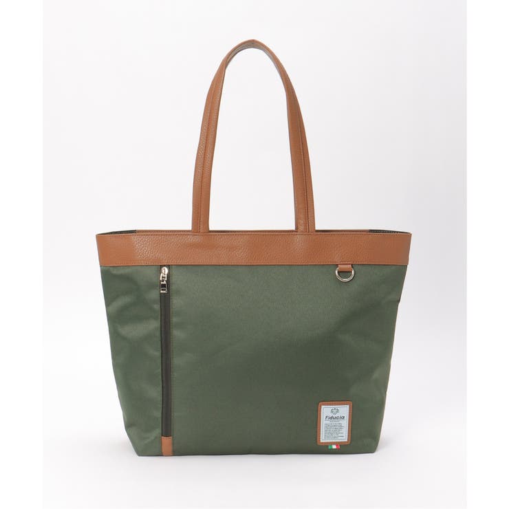 オリーブ | 配色切り替えトートバッグ | ikka 