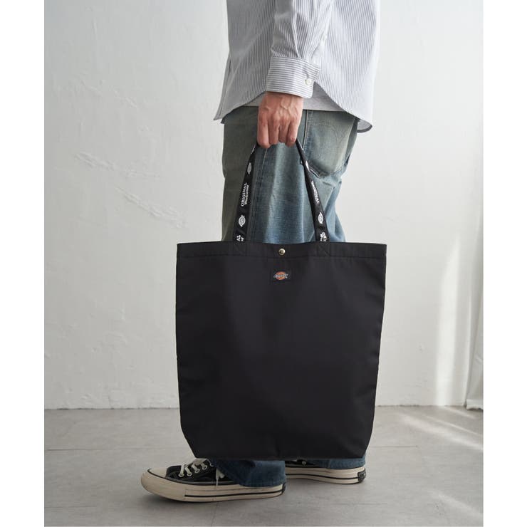 ブラック | Dickies ディッキーズ ロゴテープトートバッグ | ikka 