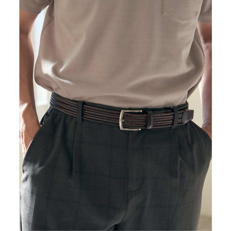 レザーストレッチメッシュベルト | ikka  | 詳細画像2 